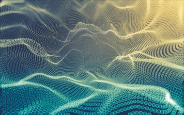 Çokgen alanı düşük Poli koyu arka plan, 3d render