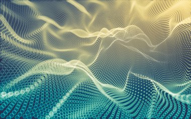 Çokgen alanı düşük Poli koyu arka plan, 3d render