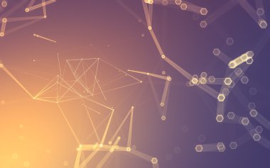 Çokgen alanı düşük Poli koyu arka plan, 3d render