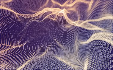 Çokgen alanı düşük Poli koyu arka plan, 3d render