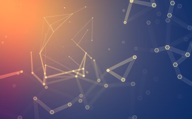 Çokgen alanı düşük Poli koyu arka plan, 3d render