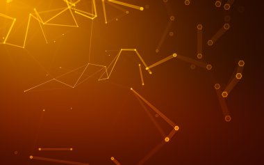 Çokgen alanı düşük Poli koyu arka plan, 3d render