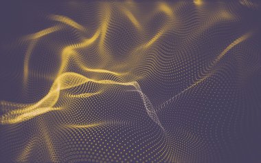 Çokgen alanı düşük Poli koyu arka plan, 3d render