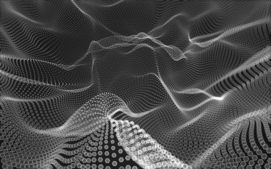 Çokgen alanı düşük Poli koyu arka plan, 3d render