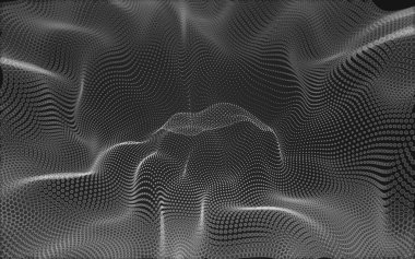 Çokgen alanı düşük Poli koyu arka plan, 3d render