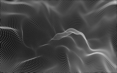 Çokgen alanı düşük Poli koyu arka plan, 3d render