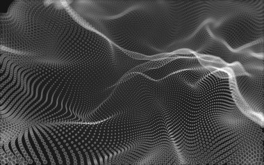 Çokgen alanı düşük Poli koyu arka plan, 3d render