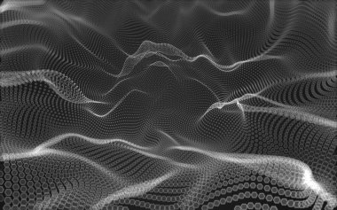 Çokgen alanı düşük Poli koyu arka plan, 3d render