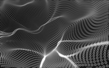 Çokgen alanı düşük Poli koyu arka plan, 3d render