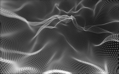 Çokgen alanı düşük Poli koyu arka plan, 3d render