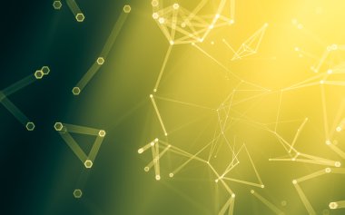 Çokgen alanı düşük Poli koyu arka plan, 3d render