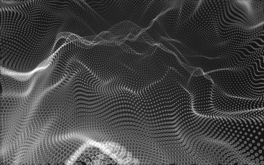 Çokgen alanı düşük Poli koyu arka plan, 3d render