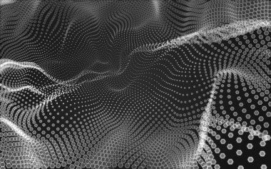 Çokgen alanı düşük Poli koyu arka plan, 3d render