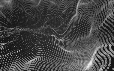 Çokgen alanı düşük Poli koyu arka plan, 3d render