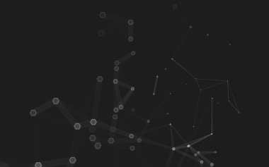 Çokgen alanı düşük Poli koyu arka plan, 3d render