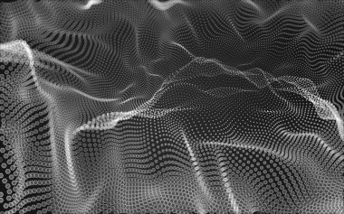 Çokgen alanı düşük Poli koyu arka plan, 3d render