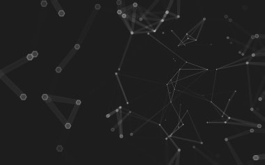 Çokgen alanı düşük Poli koyu arka plan, 3d render