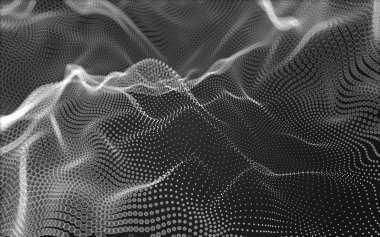 Çokgen alanı düşük Poli koyu arka plan, 3d render