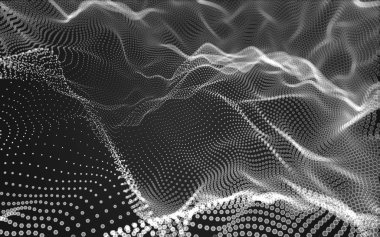 Çokgen alanı düşük Poli koyu arka plan, 3d render