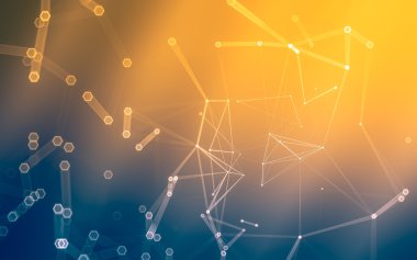 Çokgen alanı düşük Poli koyu arka plan, 3d render