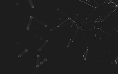 Çokgen alanı düşük Poli koyu arka plan, 3d render