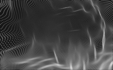 Çokgen alanı düşük Poli koyu arka plan, 3d render