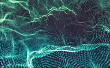 Çokgen alanı düşük Poli koyu arka plan, 3d render