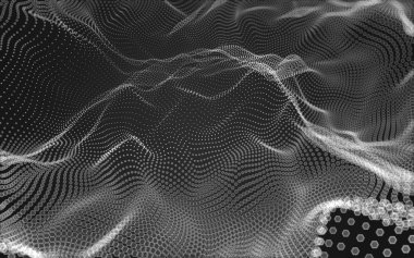 Çokgen alanı düşük Poli koyu arka plan, 3d render