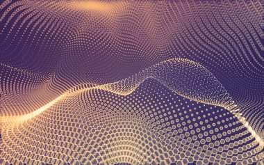 Çokgen alanı düşük Poli koyu arka plan, 3d render