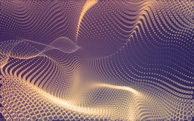 Çokgen alanı düşük Poli koyu arka plan, 3d render