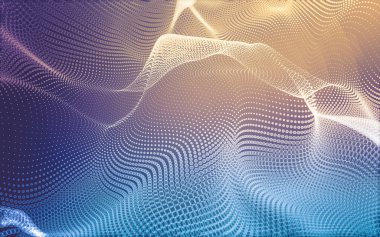 Çokgen alanı düşük Poli koyu arka plan, 3d render