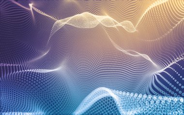 Çokgen alanı düşük Poli koyu arka plan, 3d render