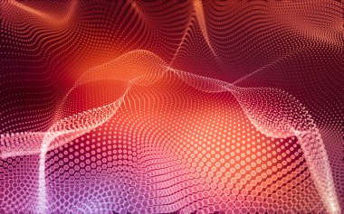 Çokgen alanı düşük Poli koyu arka plan, 3d render