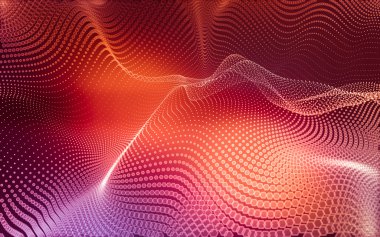 Çokgen alanı düşük Poli koyu arka plan, 3d render