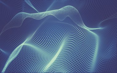 Çokgen alanı düşük Poli koyu arka plan, 3d render