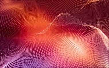 Çokgen alanı düşük Poli koyu arka plan, 3d render