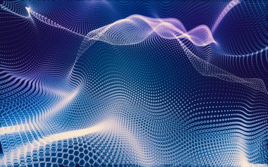 Çokgen alanı düşük Poli koyu arka plan, 3d render