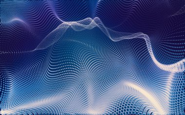 Çokgen alanı düşük Poli koyu arka plan, 3d render