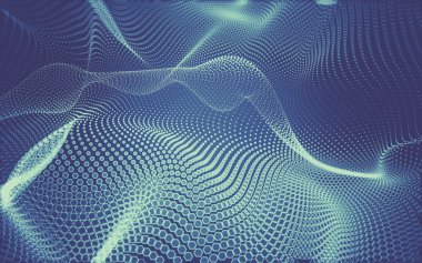 Çokgen alanı düşük Poli koyu arka plan, 3d render