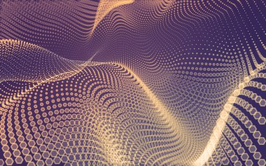 Çokgen alanı düşük Poli koyu arka plan, 3d render