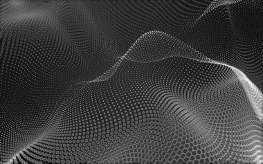 Çokgen alanı düşük Poli koyu arka plan, 3d render