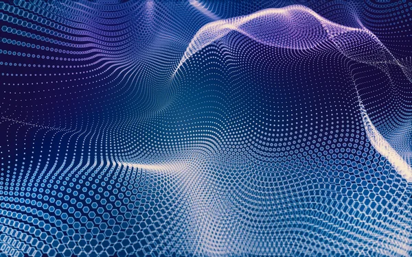 Çokgen alanı düşük Poli koyu arka plan, 3d render