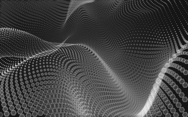 Çokgen alanı düşük Poli koyu arka plan, 3d render