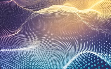 Çokgen alanı düşük Poli koyu arka plan, 3d render