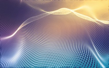 Çokgen alanı düşük Poli koyu arka plan, 3d render