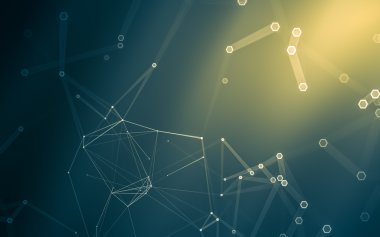 Çokgen alanı düşük Poli koyu arka plan, 3d render