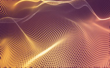 Çokgen alanı düşük Poli koyu arka plan, 3d render