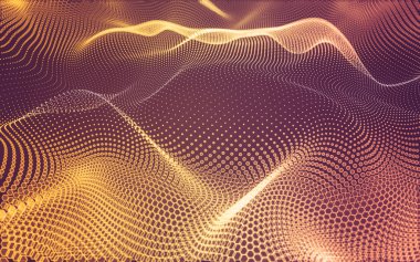 Çokgen alanı düşük Poli koyu arka plan, 3d render