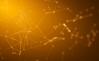 Çokgen alanı düşük Poli koyu arka plan, 3d render