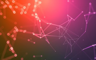 Çokgen alanı düşük Poli koyu arka plan, 3d render